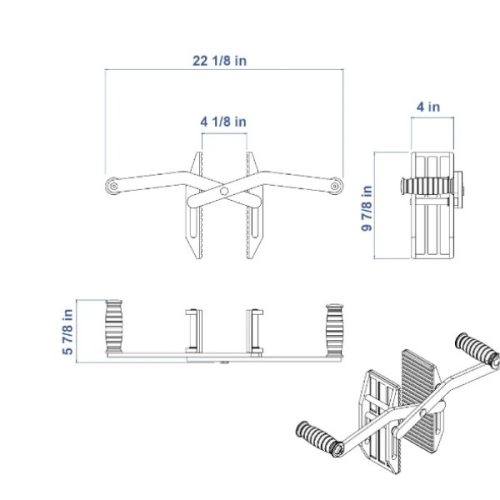Aardwolf Carry Clamp for Stone SCC05 White dimensions