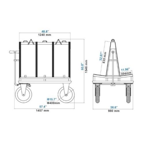 Aardwolf Demountable Frame DFF400 dimensions