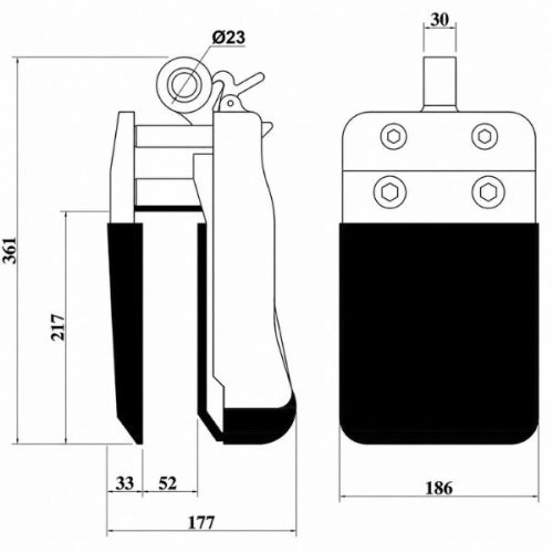 Aardwolf Lifter 50R Rollers dimensions measurement labels