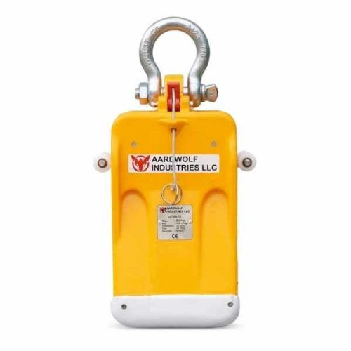 Aardwolf Slab Lifter with Rollers 75 lifting clamp with top shackle and rollers
