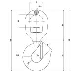 Aardwolf Swivel Hook 1.5T SH15T dimensions