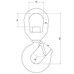Aardwolf Swivel Hook 7T SH70T dimensions