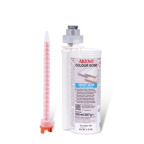 AKEMI COLOUR BOND SMART SEAM adhesive 250 ml cartridge - Pure White CC 1100 EPOX.47300