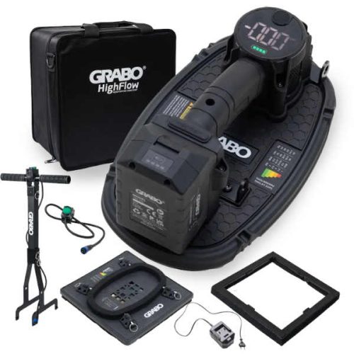GRABO HighFlow cordless high-volume vacuum lifter for handling porous pavers, concrete, and rough stone