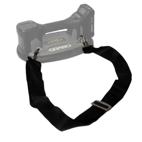 GRABO Lifting Strap shoulder accessory connected to metal anchor points for hands-free panel transport