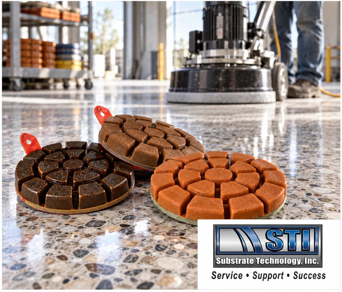 sti-polishing STI concrete and terrazzo polishing pads collection