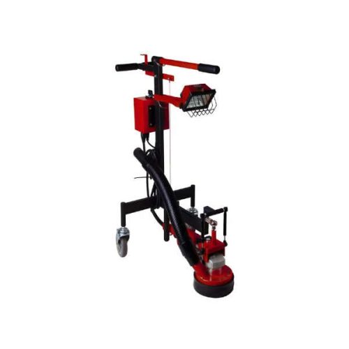 CDC LaRue HUM-B concrete floor grinder with Dust Grabber shroud for surface preparation