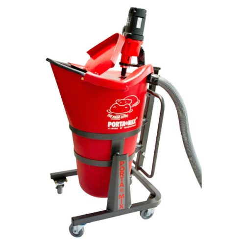 CS Unitec Mega Hippo Mixer with dust extraction port for mixing and pouring construction materials