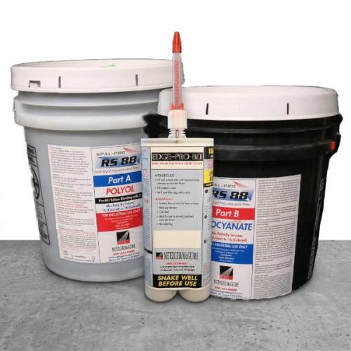 Metzger McGuire Edge-Pro 80 polyurea joint filler for concrete floor repair