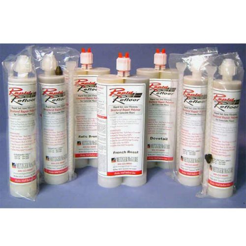 Metzger McGuire Rapid Refloor 600 ml polyurea concrete repair dual cartridge