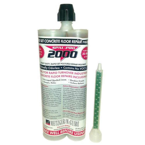 Metzger/McGuire Spal-Pro 2000 450 ml semi-rigid polyurea joint filler cartridge for industrial concrete floors