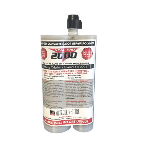 Metzger/McGuire Spal-Pro 2000 900 ml semi-rigid polyurea joint filler cartridge for concrete floor repairs